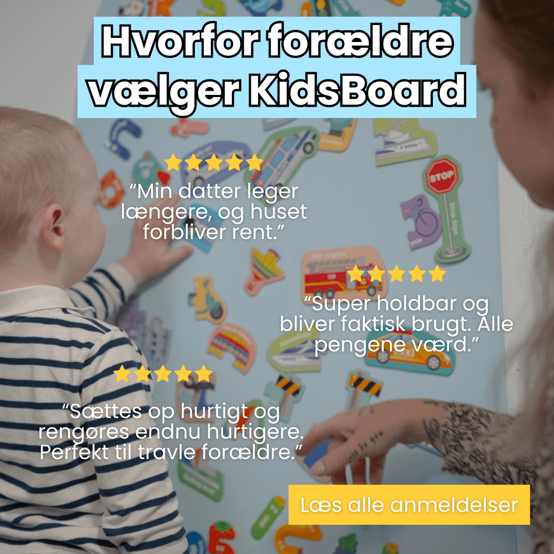 KidsBoard™ - Kreativ Magnettavle til børn - Tech - shoppen.dk - Nordisk Blågrøn -