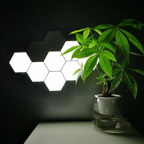 Hexagon LED væglampe til børn (med touch) - Tech - shoppen.dk -