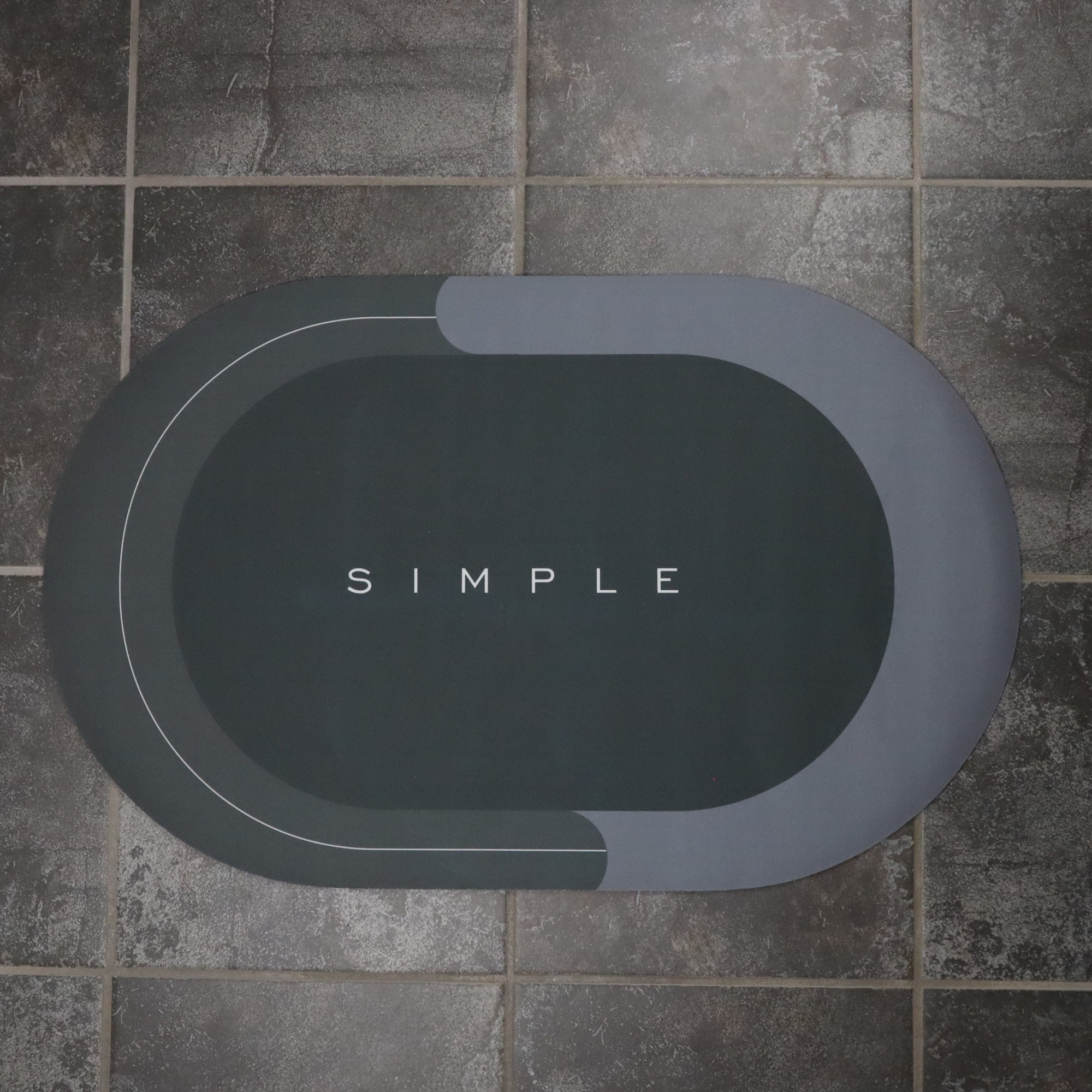 SoftStep - Skridsikker Bademåtte - Tech - shoppen.dk - Grå - 50x80 cm -