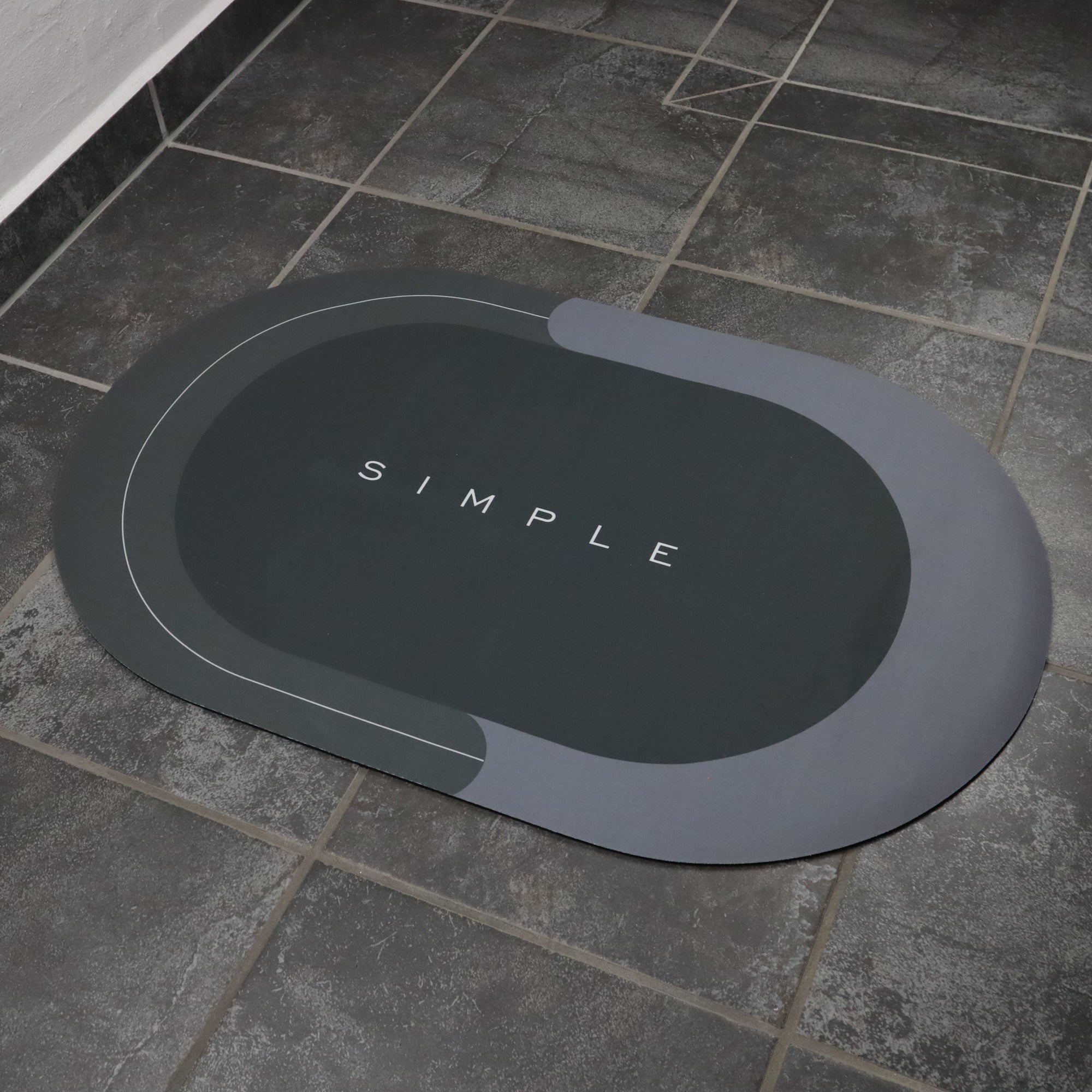 SoftStep - Skridsikker Bademåtte - Tech - shoppen.dk - Grå - 50x80 cm -