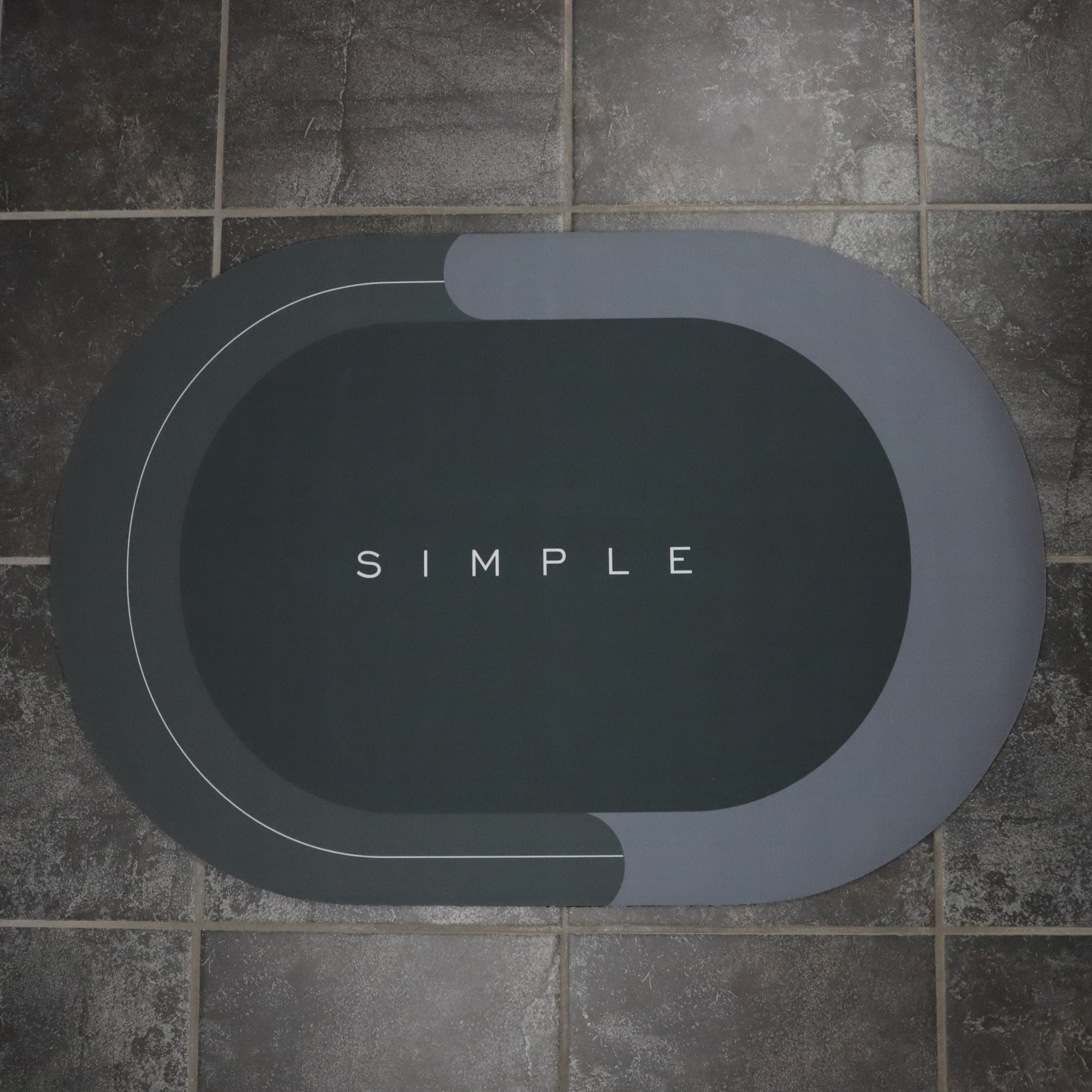 SoftStep - Skridsikker Bademåtte - Tech - shoppen.dk - Grå - 60x90 cm -