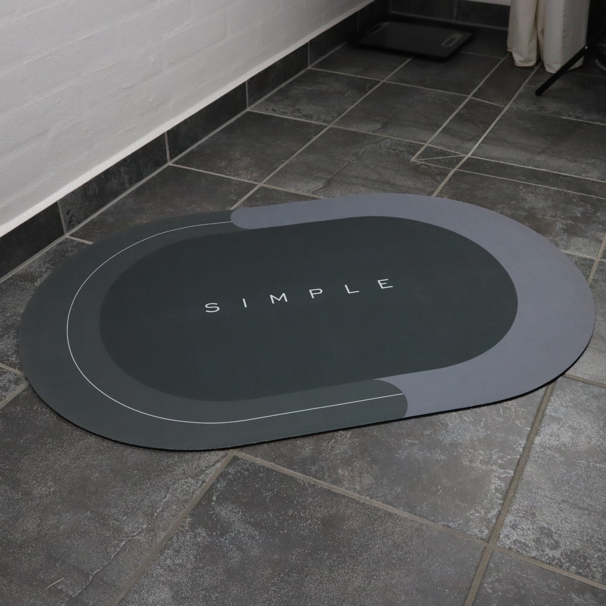 SoftStep - Skridsikker Bademåtte - Tech - shoppen.dk - Grå - 50x80 cm -