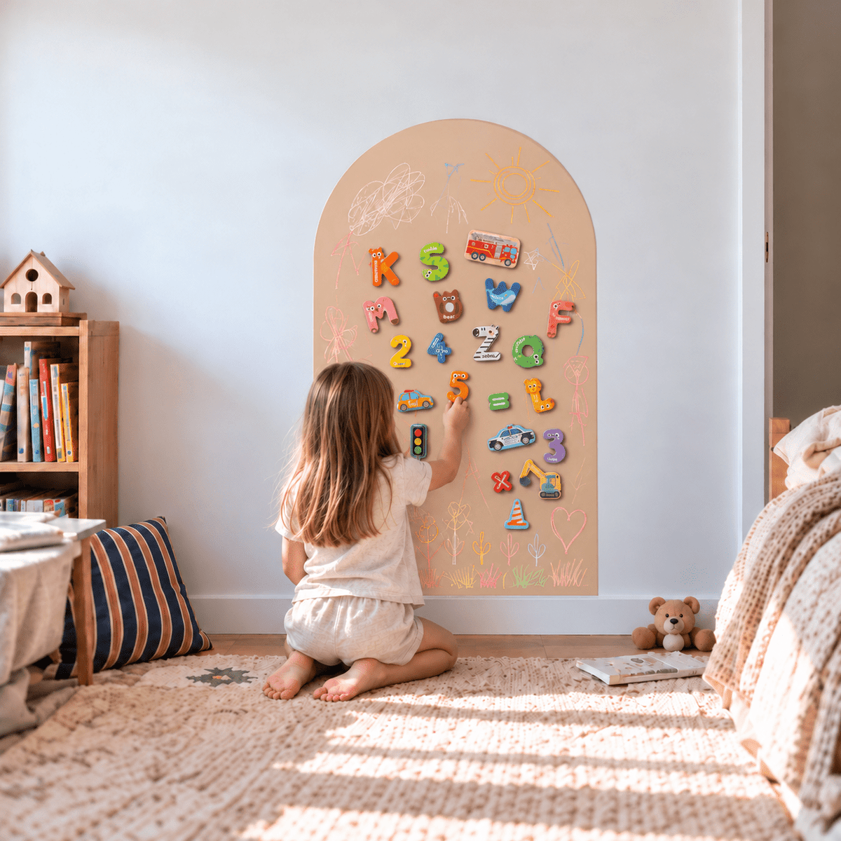 KidsBoard™ - Kreativ Magnettavle til børn - Tech-shoppen.dk - Blush -
