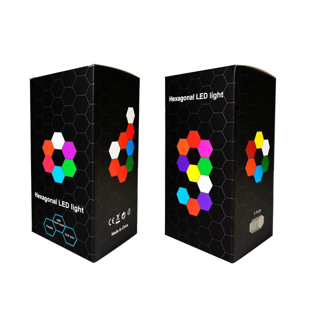 Hexagon LED - RGB og touch (6 moduler)