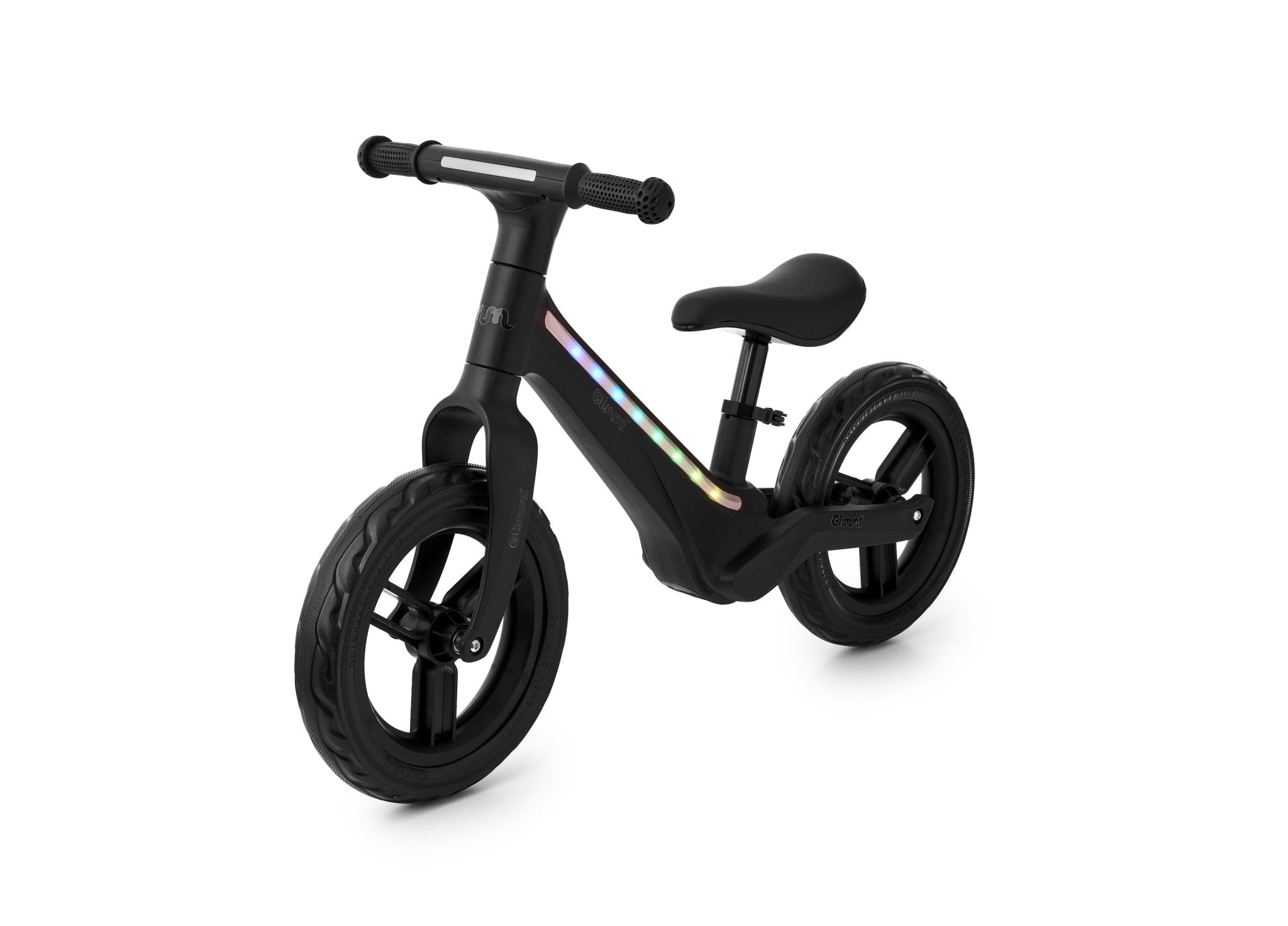Glimmt™ - Løbecykel med LED til børn 3 - 7 år - Tech - shoppen.dk - Black -