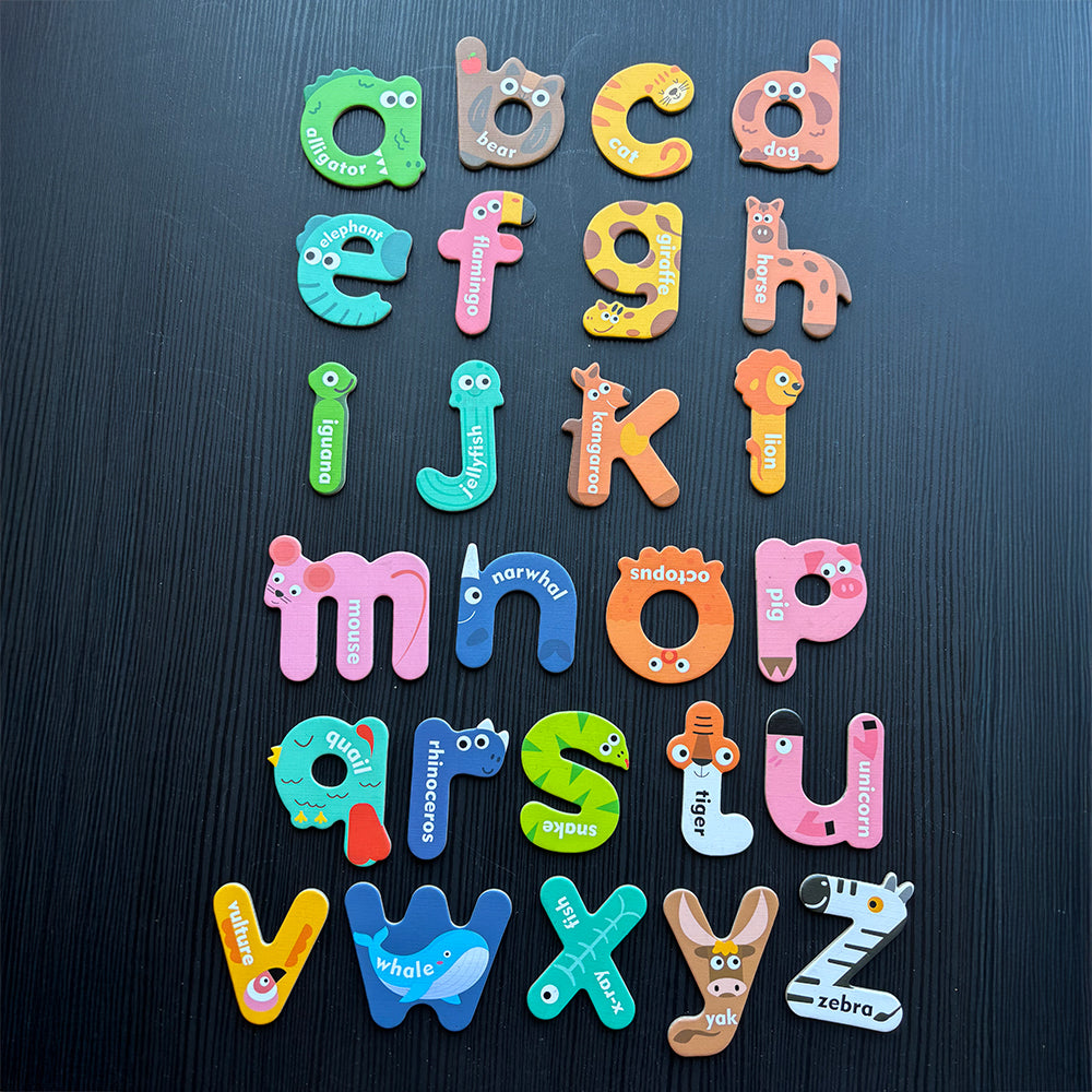 Magneter til børn - 24 bogstaver som små magneter