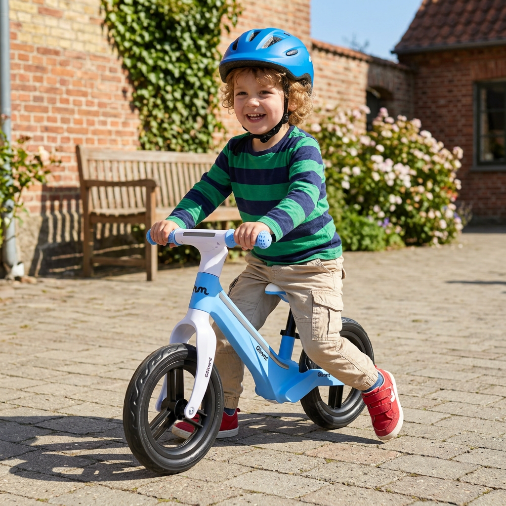 Glimmt™ - Løbecykel med LED til børn 3 - 7 år - Tech - shoppen.dk - Black -