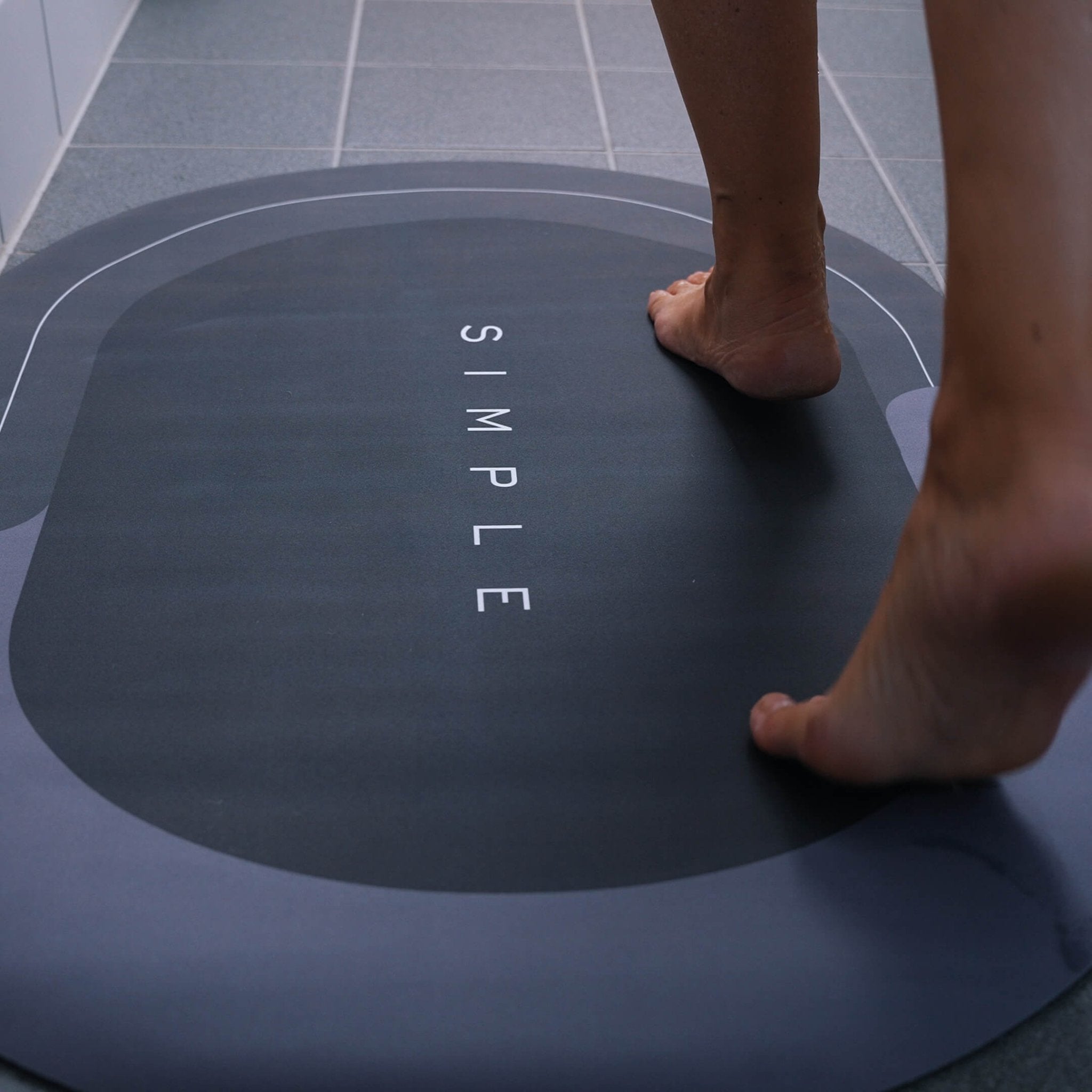 SoftStep - Skridsikker Bademåtte - Tech - shoppen.dk - Blå - 50x80 cm -