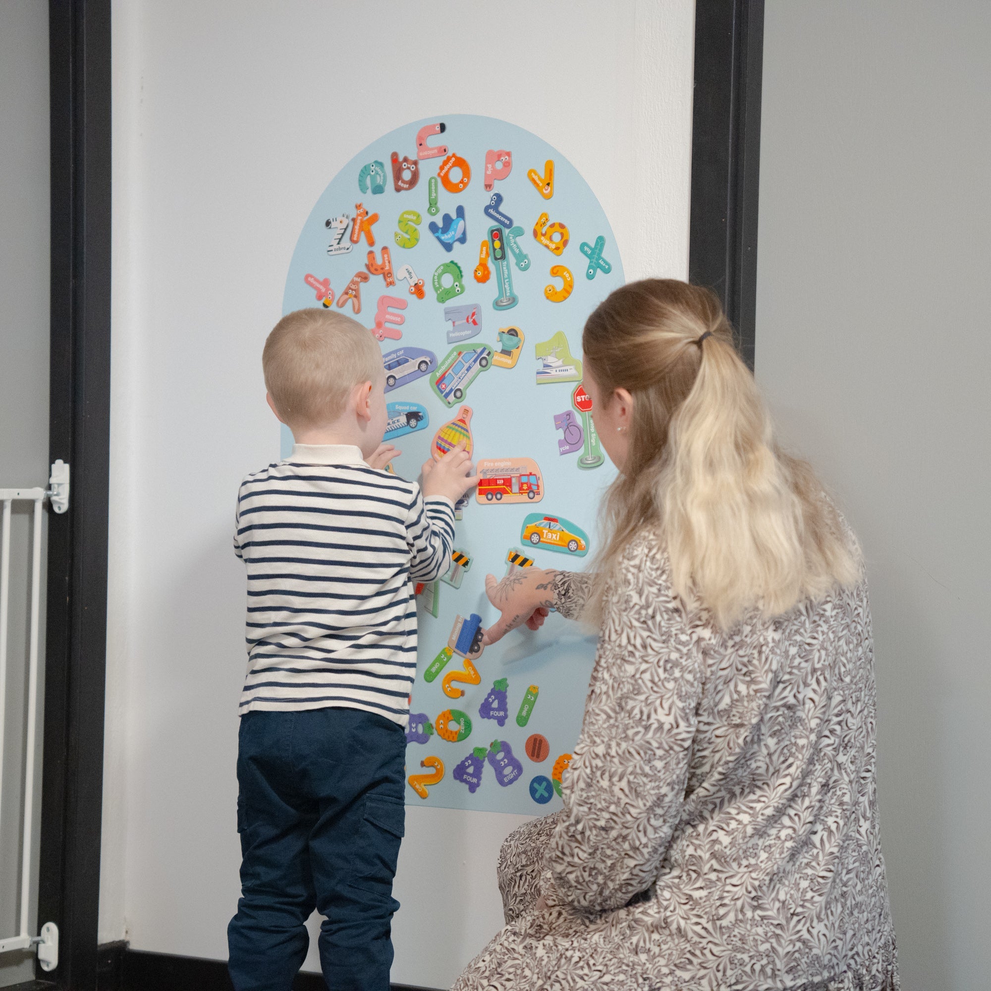 KidsBoard™ - Kreativ Magnettavle til børn - Tech - shoppen.dk - Nordisk Blågrøn -