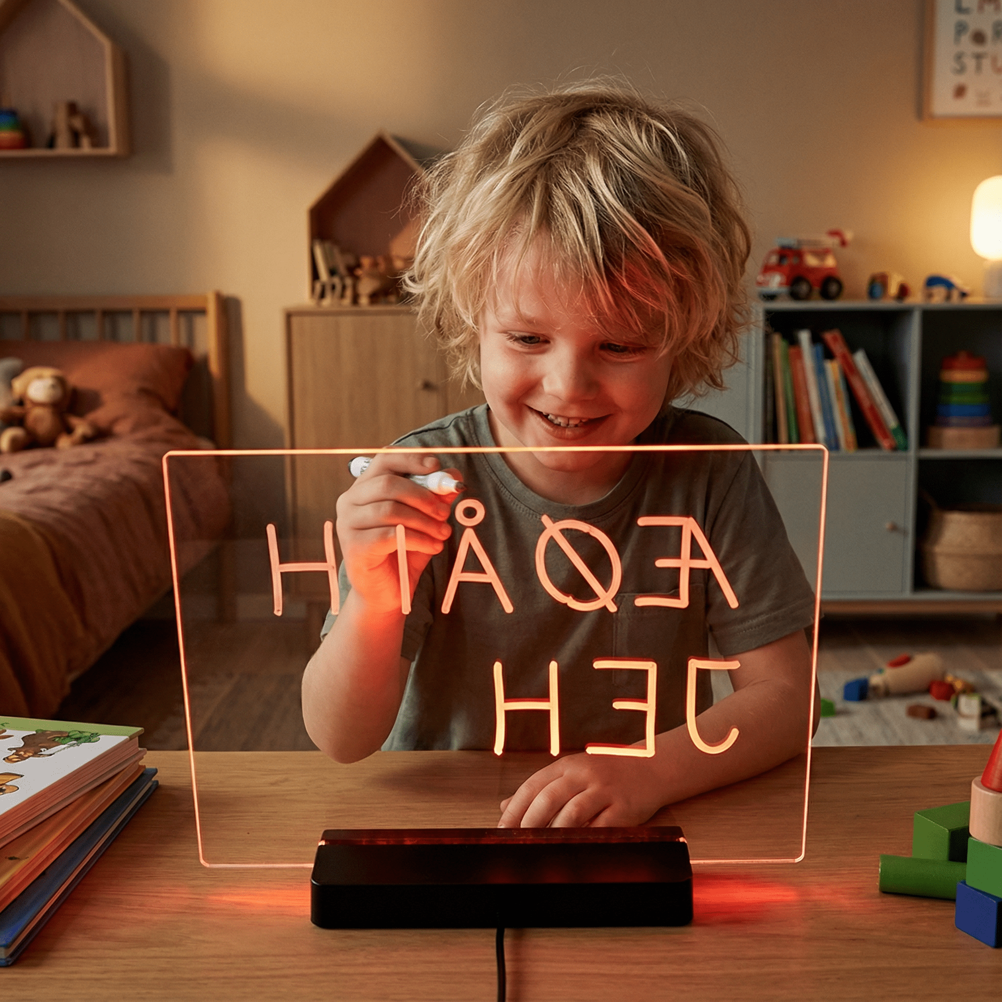 PrismoBoard™ - Akryl tegnetavle med LED - lys til børn - Tech - shoppen.dk -