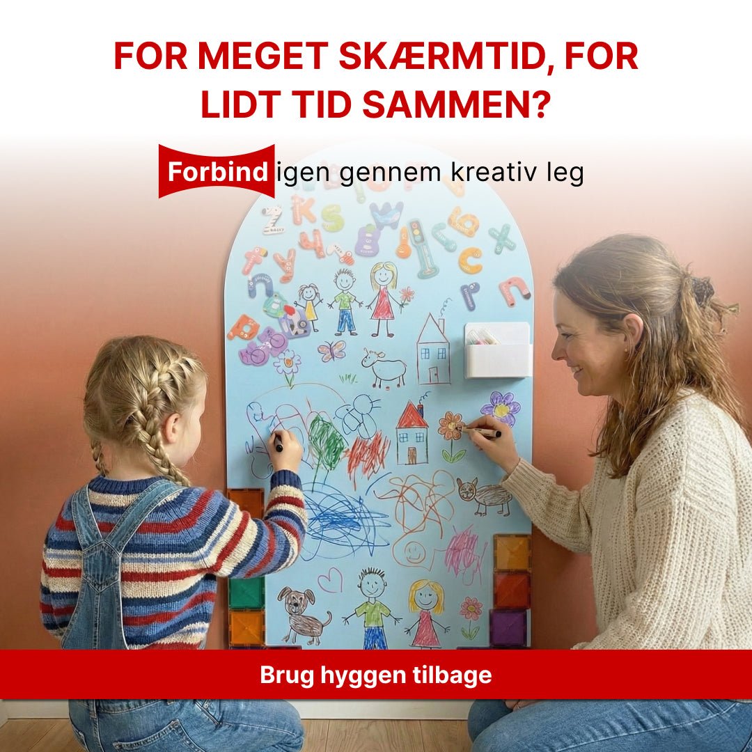 KidsBoard™ - Kreativ Magnettavle til børn - Tech - shoppen.dk - Nordisk Blågrøn - 