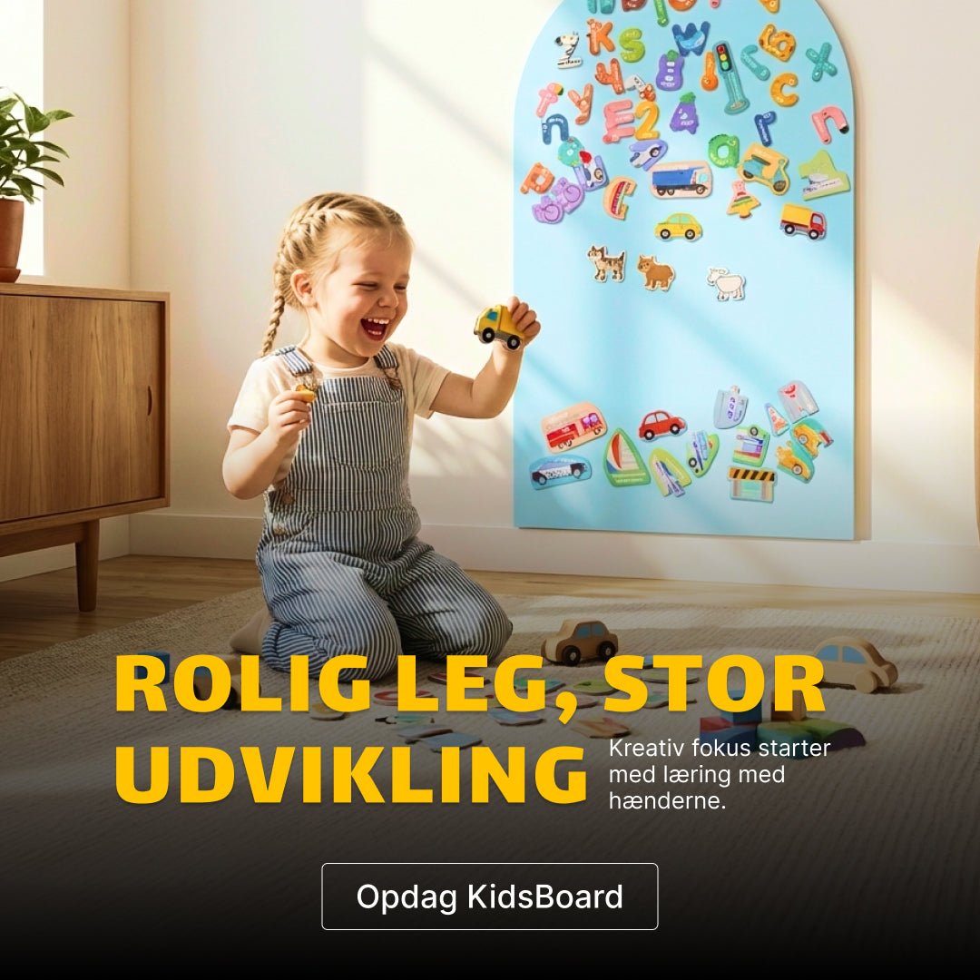 KidsBoard™ - Kreativ Magnettavle til børn - Tech - shoppen.dk - Pastel Pink - 