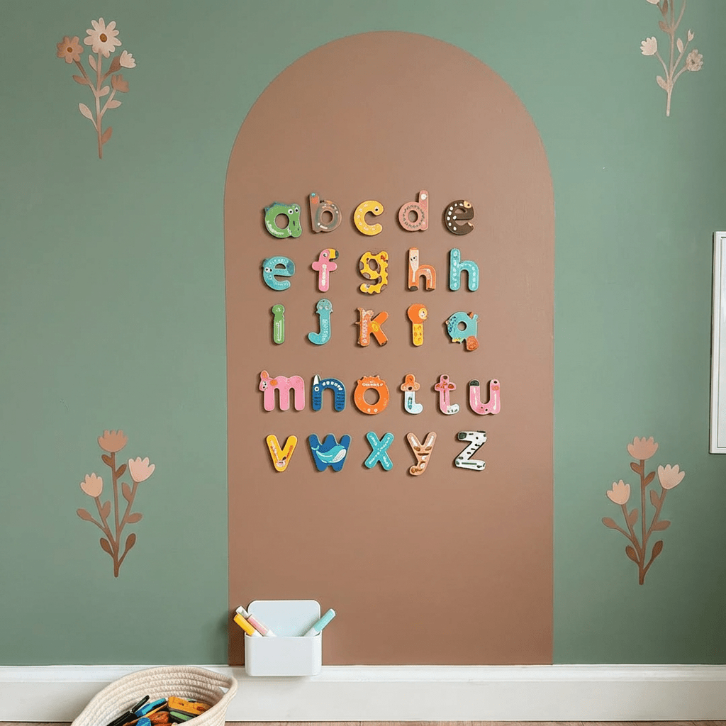 KidsBoard™ - Kreativ Magnettavle til børn - Tech - shoppen.dk - Karamelbrun - 