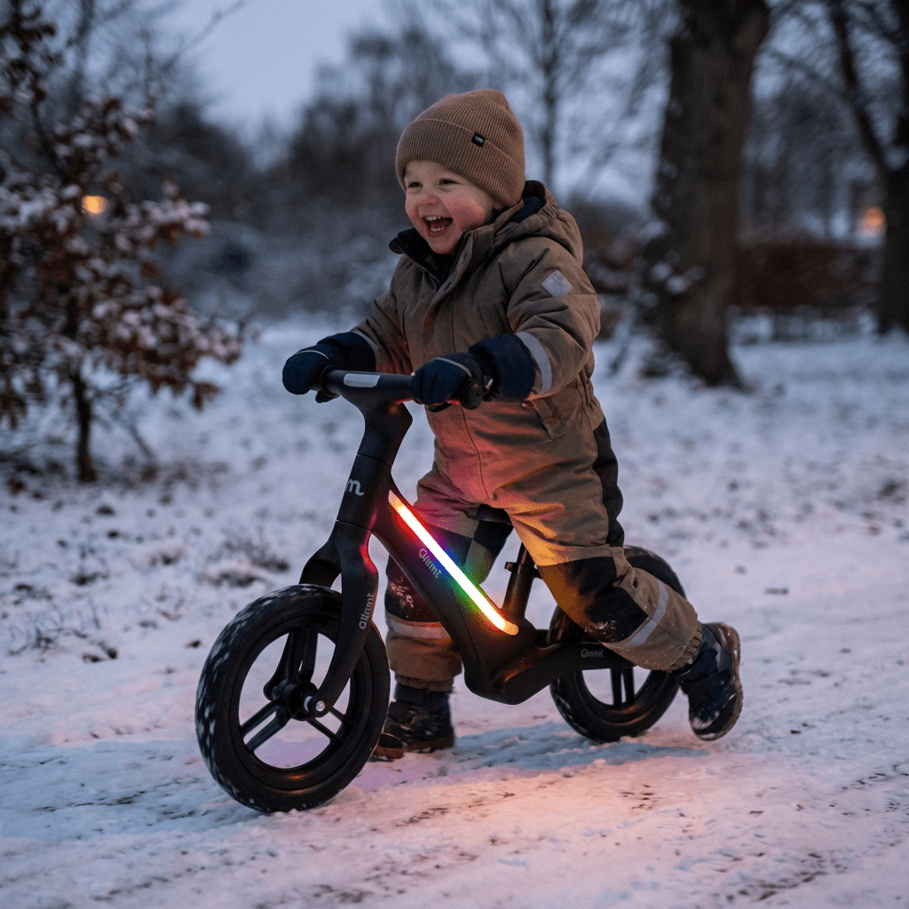 Glimmt™ - Løbecykel med LED til børn 3 - 7 år - Tech - shoppen.dk - Pink - 
