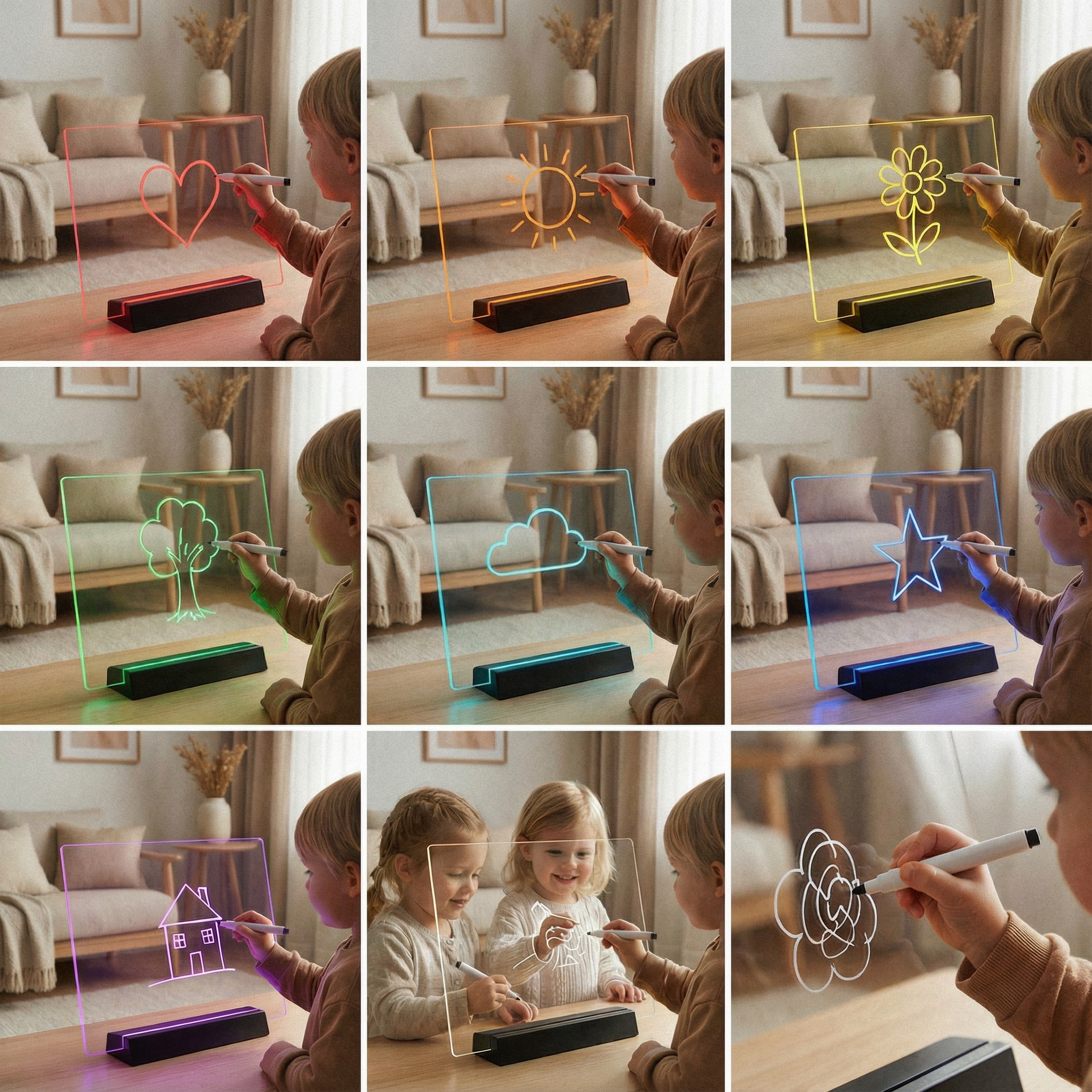 PrismoBoard™ - Akryl tegnetavle med LED - lys til børn - Tech - shoppen.dk - 